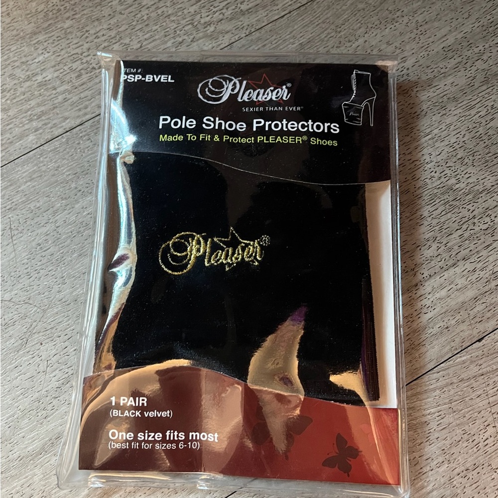 Pleaser Black Velvet Pole Shoe Protectors